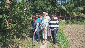 ত্রিশালে রাস্তার উদ্বোধন করেন ইউপি চেয়ারম্যান হাবিবুর রহমান