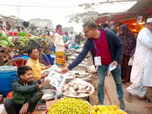 ভবানীপুরে রফিকুল ইসলাম বাচ্চুর পক্ষে যুবদল নেতা রবিনের গণসংযোগ