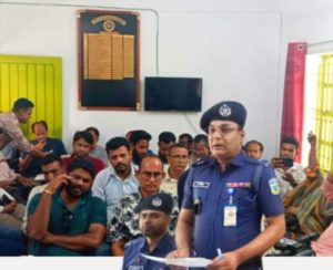 ত্রিশাল থানার ওসি মনসুর আহমেদের সঙ্গে সাংবাদিকদের মতবিনিময় সভা অনুষ্ঠিত